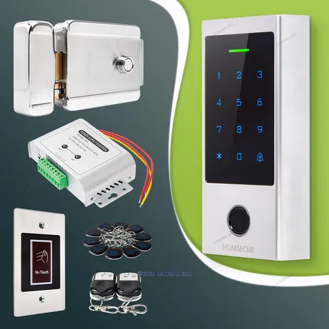 HOMSECUR Weatherproof IP66 APP WIFI Fingerprint PIN Access Control Touch Keypad