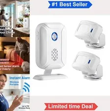 Motion Sensor Door Chime Wireless 918ft Range 36 Ringtones PIR Detector