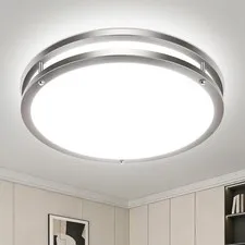 libtit 13-Inch Flush Mount Ceiling Lights, 13"(1 Pack), Brushed Nickel