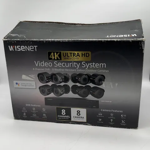 New Wisenet 4K Ultra HD 4K DVR Kit SDH-C94087BF Unclaimed