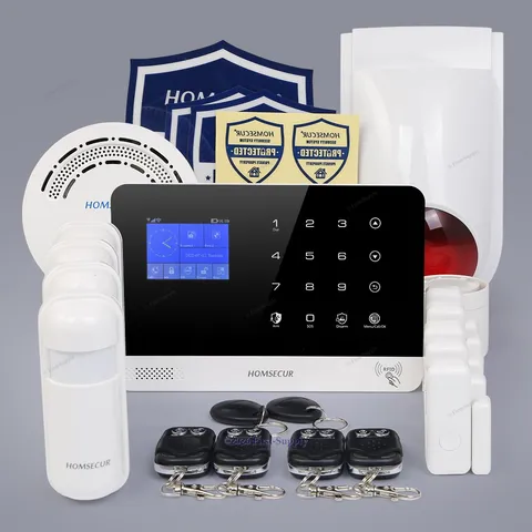 HOMSECUR Wireless WIFI 4G GSM LCD Home Security Alarm System+4*PIR+Door Sensor