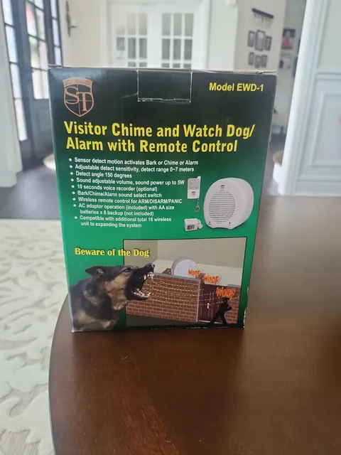 Visitor Chime And Watch Dog/Alarms With Remote Control New With Open Box