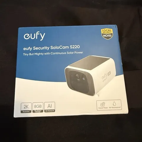 eufy Security SoloCam S220 2K Solar Outdoor Wireless Wi‑Fi Camera 8GB 