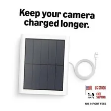 Solar Panel (2nd Generation), 4W for Outdoor Cam Plus, Outdoor 1 Solar White
