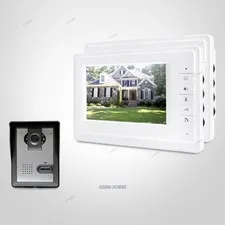 7" Video Door Intercom System with Intra-monitor Audio Intercom for House/ Flat