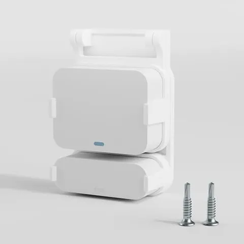 Garage Door Bracket for SimpliSafe Alarm Contact Sensor | Secure Mount White