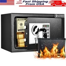 Steel Security Safe Waterproof Fireproof Wall Mounted Cash Jewelry Documents New