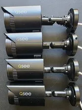 Lot Of 4 Q-SEE Security Camera Model QM9702B With Night Vision