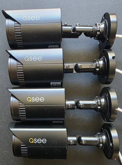 Lot Of 4 Q-SEE Security Camera Model QM9702B With Night Vision