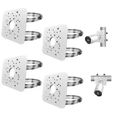 Metal Universal Vertical Pole Mounting Bracket for Security Cameras, Stainles...