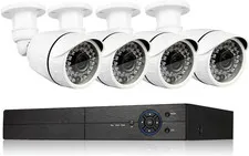 4 Channel Security Camera System 1080P Lite DVR and (4) 2.0MP 1080P Weatherproof
