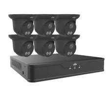 Uniview Dual Light 8CH Surveillance Kit With x6 4MP Turrets EK-S31P8DLT46T2-BK
