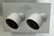 Google Nest Cam Outdoor (wired, 2nd gen) 2K Video and Gemini  2-Pack Snow - New