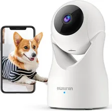 Indoor Security Camera 2K, 360° Cameras for Home Security with Motion Detection,
