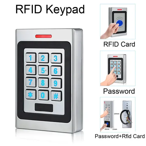 DC 10-24V Rfid Door Access Control System IP67 WaterproofMetal Keypad Zinc Alloy