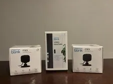 Blink BCM00300UB Mini Indoor 1080p Wi-Fi Security Cameras Black + Video Doorbell