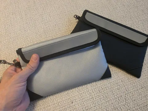 2 Pack Fireproof Waterproof Document Bag Zipper Cash Passport Storage Case
