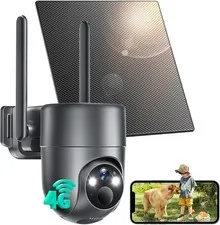 4G LTE Cellular Security Camera, No WiFi Security Camera Wireless Outdoor wit...
