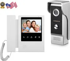 4.3" Wired Video Door Phone System with Night Vision Intercom for Home
