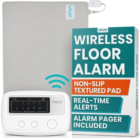 Wireless Motion Sensor Alarm for Elderly - Health Alert System with Pressure Pad