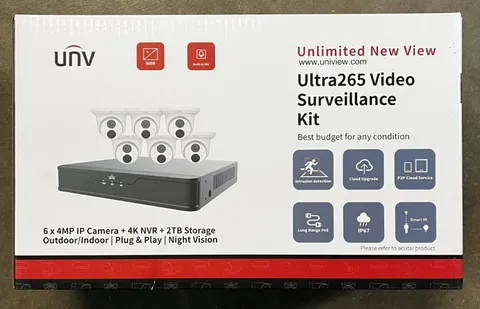 EK-S31P8T46T2-V3 Uniview Dual Light Surveillance Kit & 6 x 4MP Turret Brand NEW