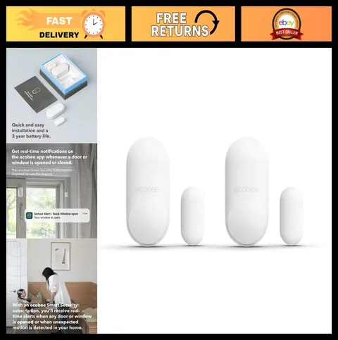 Smart Door & Window Sensors 2-Pack for Home Security | Instant Alerts & Peace of