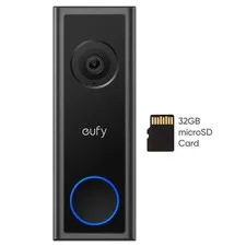 eufy C30 2K Wi-Fi Wireless Video Doorbell Comes with 32GB MicroSD Card, Works wi