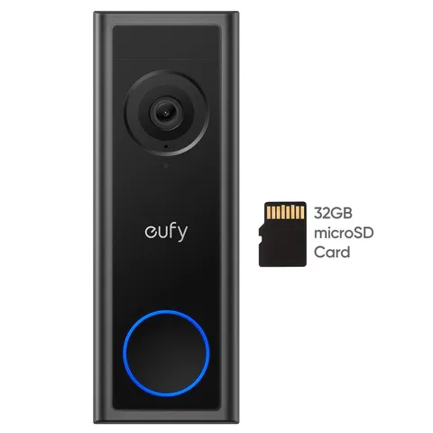 eufy C30 2K Wi-Fi Wireless Video Doorbell Comes with 32GB MicroSD Card, Works wi