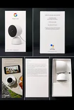 Google Nest Cam Indoor Wired 2nd Gen Wi-Fi 1080p Night Vision White