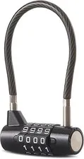 Combination Lock Cable Lock with 4 Digits Cabinet Lock with 7" Durable Cable Ide