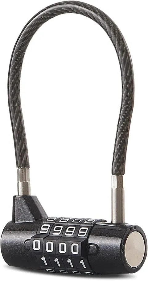 Combination Lock Cable Lock with 4 Digits Cabinet Lock with 7" Durable Cable Ide