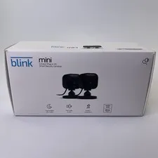 Blink Mini 2 Pack 1080p WiFi Security Camera Motion Detect Night Vision - Black