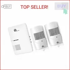 1byone Driveway Alarm, Home Security Alert System with 36 Melodies, 1 Plug-in Re
