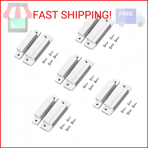 QWORK MC-31 Wired Surface-Mounted NC Magnetic Door Window Contact Sensor Alarm R
