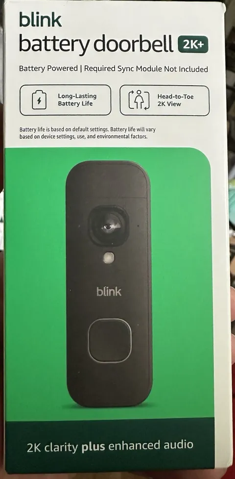Brand New Blink Battery Doorbell (ADD ON) -Black / 2K+ Video / Alexa Compatible