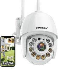 2K Security Camera Outdoor, Wireless Wifi IP Camera Home Security System 360° Vi
