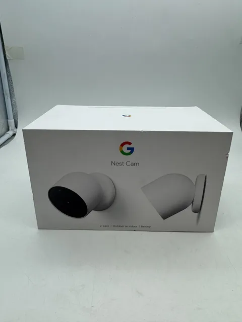 Google Nest Security Indoor Outdoor Cameras G3AL9 (Snow) 2-Pack with box