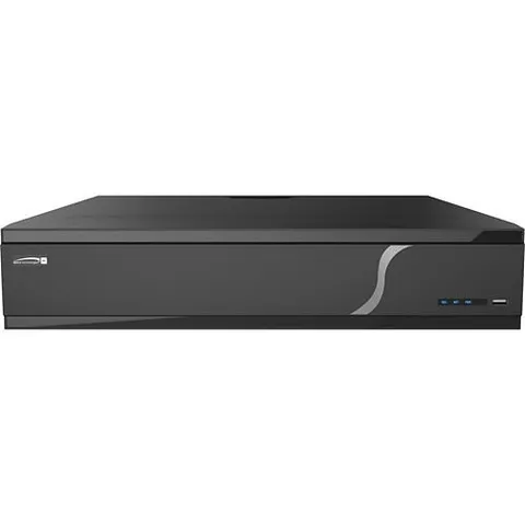 Speco N64NR16TB 4K 64-Channel H.265 NVR w/ PoE + Smart Analytics, 16TB HDD Black
