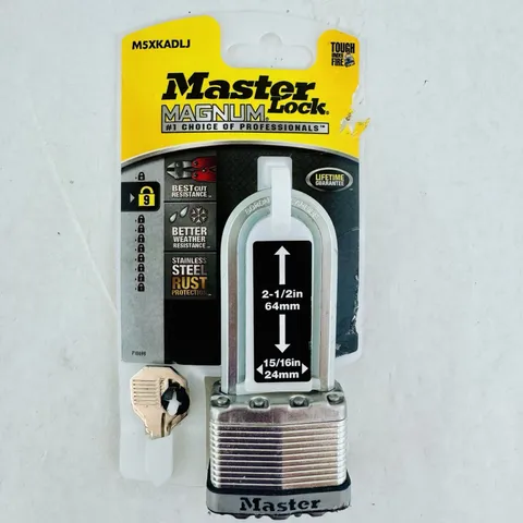 Master Lock Magnum Pad Lock 2.5in x 15/16in M5XKADLJ Stainless Steel