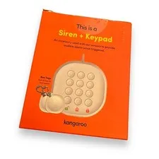 NEW Kangaroo Home Security Siren Keypad with 2 Roo Tags Surveillance White