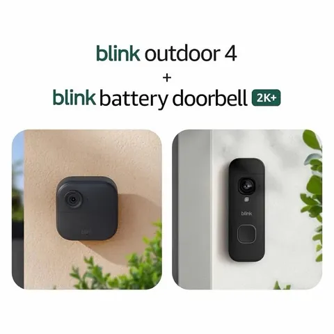 Blink Outdoor 4 and Battery Doorbell 2K+ - Sync Module Core included