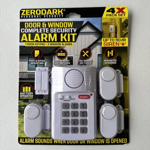 ZeroDark Personal Security Door & Window Complete Security Alarm Kit - 4X Pack