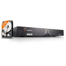TIGERSECU Super HD 1080P 16 Channel DVR Security Recorder with 2TB 2TB, Black