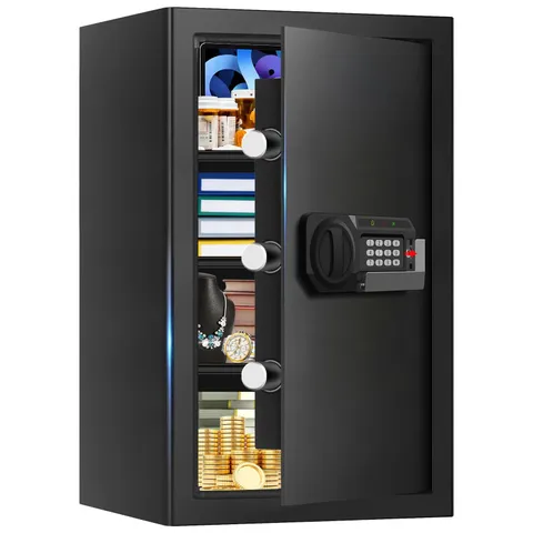 5.1 Cuft Home Safes Water and Fireproof, Large Safety Box Fireproof Waterproo...