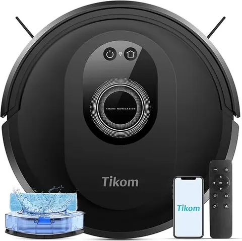 Tikom Robot Vacuum and Mop Combo, 5000Pa Robotic Vacuum Cleaner, 150 Min Max,...