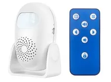2-In-1 Motion  Alarm Entrance Chime 125dB Siren Sound IR Remote Home Security