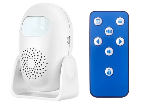 2-In-1 Motion  Alarm Entrance Chime 125dB Siren Sound IR Remote Home Security