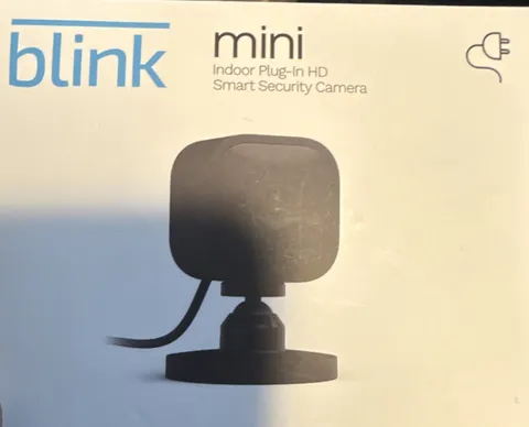 Blink Mini Indoor Plug-In 1080p HD Wi-Fi IP Camera Alexa Compatible Black