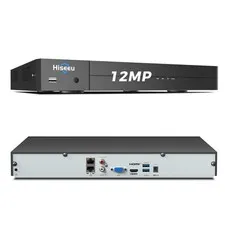 Hiseeu 12MP 32CH PoE NVR Network Video Recorder for Home 32CH-12MP, Black