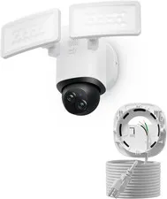 eufy Floodlight Camera E340(with AC Cable),Security Camera Outdoor, 360° PTZ, 24